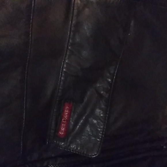 Men's goose down leather coat - Picture 3 of 14